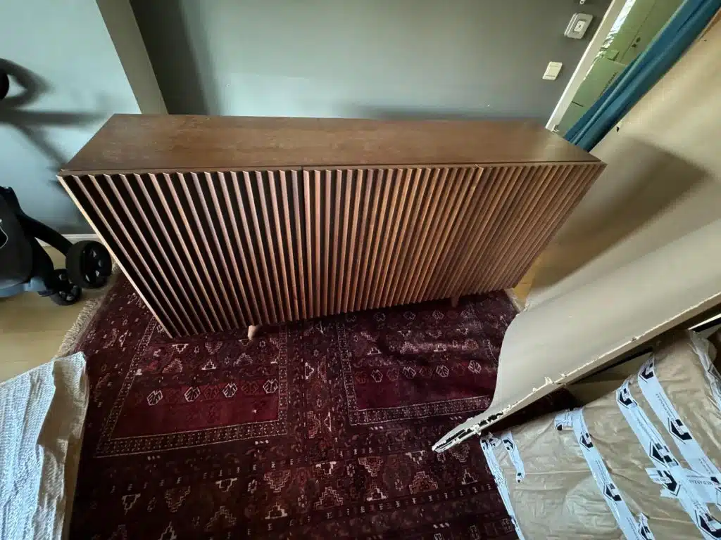 Mueble delicado, antes de embalar